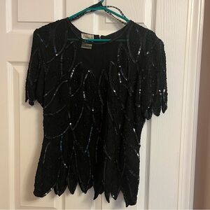 Sténay beaded black blouse